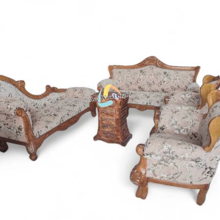  Ace Wood Crafts Italian Designer Carved Maharaja Sofa Set – Luxurious & Handcrafted Wooden Sofa Manufacturers, Suppliers in Saharanpur