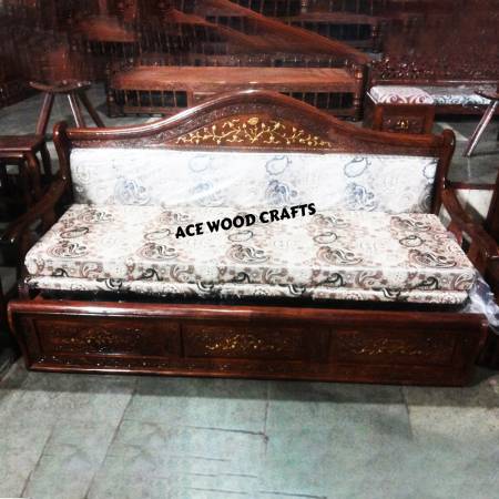 Brass Work Wooden Sofa Cum Bed Manufacturers, Suppliers in Saharanpur