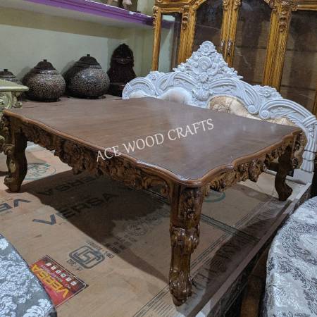 Carving Wood Center Table  Coffee Table Manufacturers, Suppliers in Saharanpur