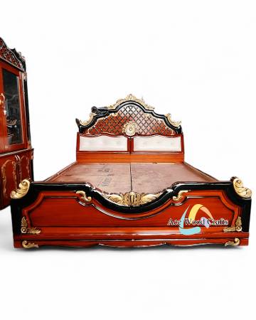 Exquisite Teakwood Craftsmanship: Discover the Darius Regal Bed by Ace Wood Crafts Manufacturers, Suppliers in Saharanpur