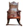 Flower Design Wooden Rocking Chair Manufacturers, Suppliers in Saharanpur