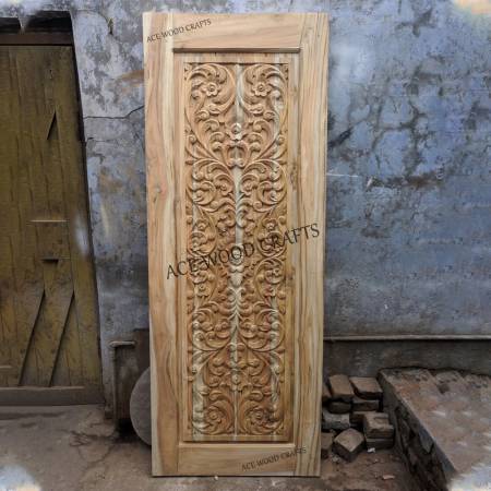 Handcrafted Wooden Carved Door Premium Teak & Sheesham Wood Doors Ace Wood Crafts Manufacturers, Suppliers in Saharanpur