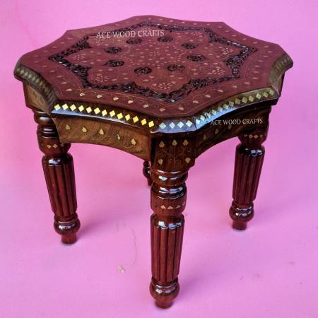 Handcrafted Wooden Carved Side Table Premium Sheesham Wood Antique Manufacturers, Suppliers in Saharanpur