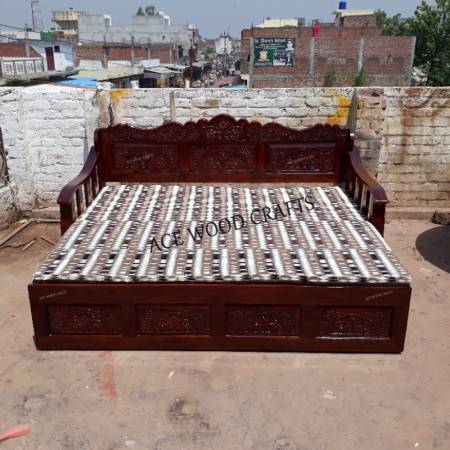 Luxurious Teak Wood Sofa Cum Bed Manufacturers, Suppliers in Saharanpur